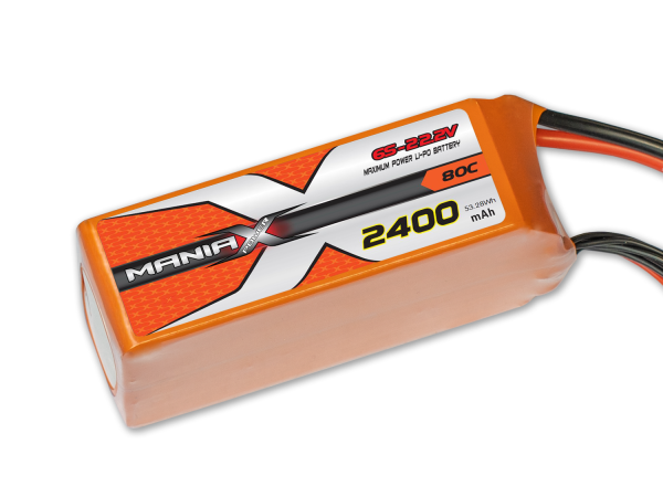 ManiaX LiPo 6S 2400mAh 22,2V Orange 80C